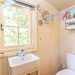 The en suite in Hut-next-the-Sea is shepherd's hut holiday accommodation in Wells-next-the-Sea, North Norfolk