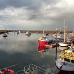 Fishing and leisure boats in Wells harbour, which is two minutes' walk from Sea Pink and 20 minutes' walk from the shepherd's hut, Hut-next-the-Sea