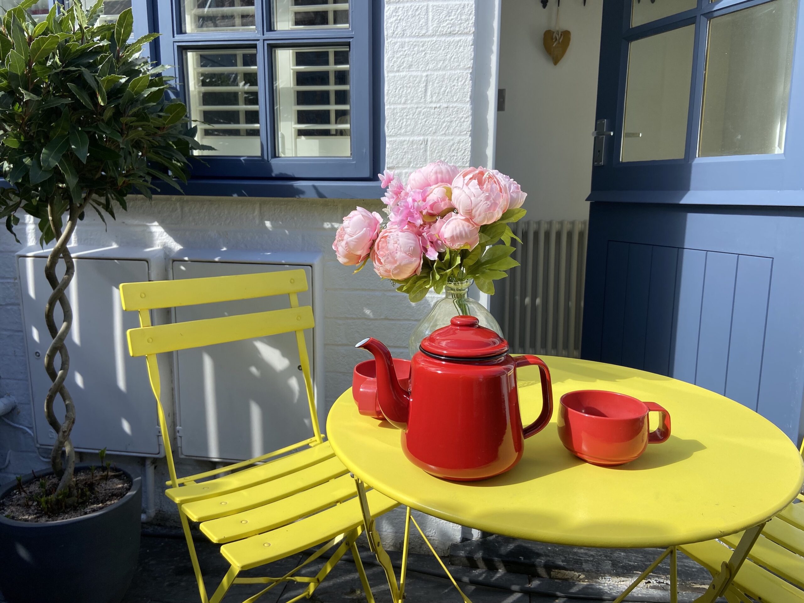 Rear patio of holiday let in Wells-next-the-Sea